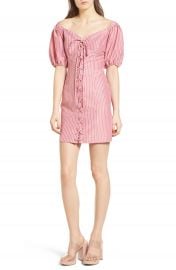 WAYF Frankie Lace-Up Minidress at Nordstrom