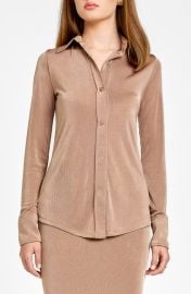 WAYF Knit Button-Up Shirt at Nordstrom