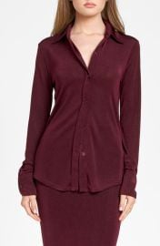 WAYF Knit Button-Up Shirt at Nordstrom