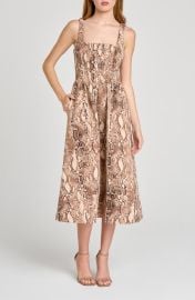 WAYF Savanna Snakeskin Print A-Line Dress at Nordstrom