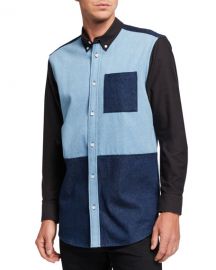 WESC Men  x27 s Olavi Blocked Sport Shirt at Neiman Marcus