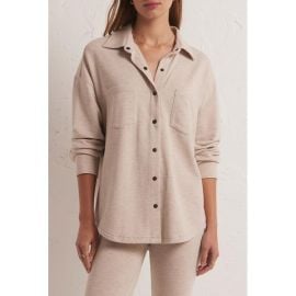 WFH MODAL SHIRT JACKET OATMEAL HEATHER South Moon Under at South Moon Under