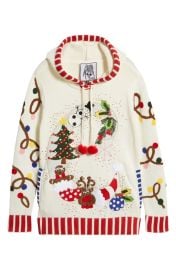 WHOOPI C for Christmas Cotton Blend Hooded Sweater at Nordstrom