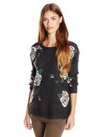 WILDFOX Womenand39s Venice Canal Shredded Roses Sweater at Amazon