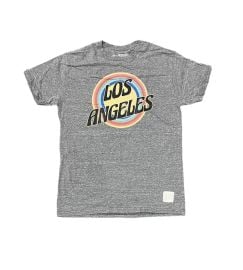 WOMENS LOS ANGELES RETRO HEATHER GREY T-SHIRT at Kitson LA