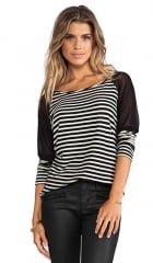 WOODLEIGH Kristina Top in Black and White Stripe  REVOLVE at Revolve