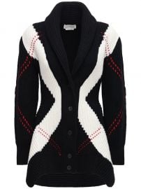 WOOL & CASHMERE KNIT LONG CARDIGAN at Luisaviaroma