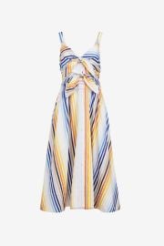 WREN DOUBLE TIE-FRONT MIDI DRESS at Toccin