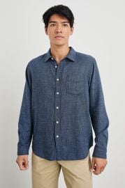 WYATT SHIRT - NAVY ETCH Rails at Rails