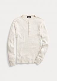 Waffle-Knit Henley Shirt at Ralph Lauren