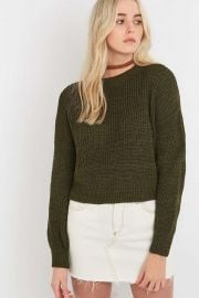 Waffle Knitted Fisherman Jumper at Urban Outfitters