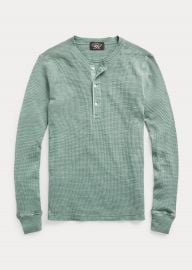 Waffle knit henley shirt at Ralph Lauren