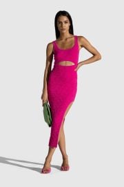 Wailele Wave Knit Dress - Flamingo The Wolf Gang at The Wolf Gang