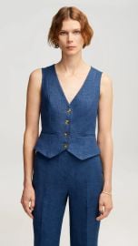Waistcoat in Linen Denim curated on LTK at Print Fresh