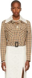 Wales Bonner Beige Wool Kalimba Cropped Jacket at Ssense