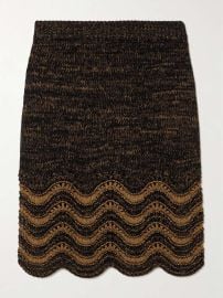 Wales Bonner Chord Knit Wool Cotton Midi Skirt at Net A Porter