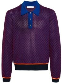 Wales Bonner Geometric pattern polo shirt at Farfetch