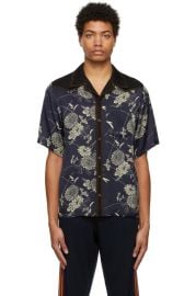 Wales Bonner Highlife floral bowling shirt at Ssense