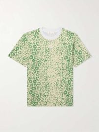 Wales Bonner Original Logo Embroidered Leopard Print Organic Cotton Jersey T Shirt at Mr Porter