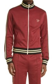 Wales Bonner Studio Logo Track Jacket in Burgundy  at Nordstrom