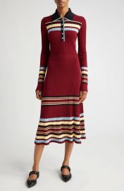 Wales Bonner Wander Long Sleeve Polo Sweater at Nordstrom