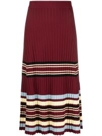 Wales Bonner Wander Pleated Knitted Midi Skirt - Farfetch at Farfetch