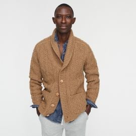 Wallace & Barnes Cable-knit Shawl-collar Cardigan at J. Crew