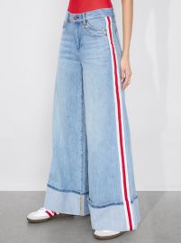 Wallie Cuff Jean In Gemma Light Blue Alice Olivia at Alice + Olivia