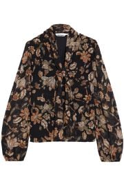 Walter Baker Selena tie-neck floral-print fil coupé chiffon blouse at The Outnet