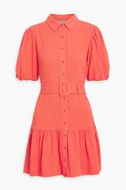 Walter Baker Tyanna Belted Linen Blend Mini Shirtdress at The Outnet