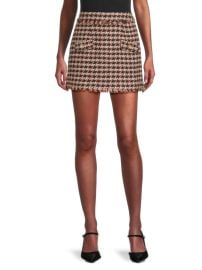 Walter Baker Vallery Houndstooth Tweed Miniskirt at Saks Off 5th