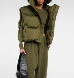 Wardrobe NYC Cropped Down Vest in Green at Mytheresa