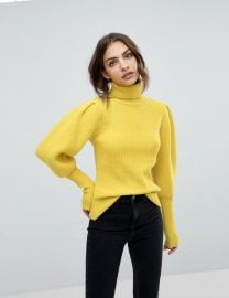 Warehouse Premium Balloon Sleeve Sweater at Asos