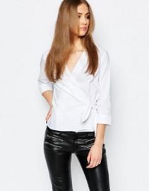 Warehouse Wrap Tie Side Shirt at asos com at Asos