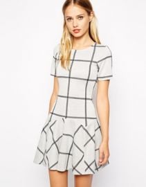 Warehouse print flippy dress at Asos