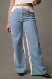 Warp Weft Plus Nce Two Tone Jeans at Anthropologie