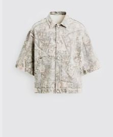 Washed Abstract Print Overshirt at Zara