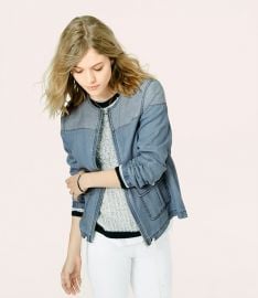 Washed Chambray Jacket at Loft