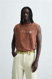 Washed Knit Tank Top at Zara