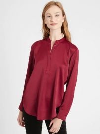 Washed silk tunic at Banana Republic