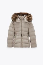 Water Repellant Down Coat at Zara