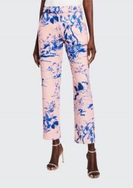 Watercolor Floral Crop Pants at Bergdorf Goodman