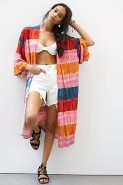 Watercolor Striped Kimono at Anthropologie