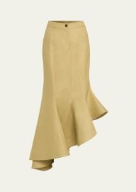 Wave Cotton Twill Midi Skirt at Bergdorf Goodman