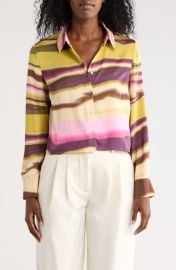 Wavy Stripe Button-Up Shirt at Nordstrom Rack