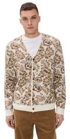 Wax London Alban Floral Jacquard Cardigan Natural/Brown M at Shopbop