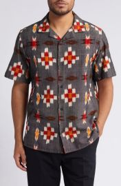 Wax London Didcot Ikat Camp Shirt at Nordstrom