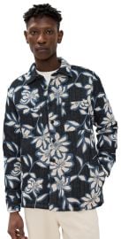 Wax London Otto Shirt Jacket Ecru/Blue XL at Shopbop
