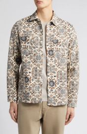 Wax London Whiting Embroidered Mosaic Cotton Blend Shirt Jacket at Nordstrom