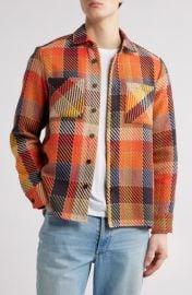 Wax London Whiting Plaid Cotton Blend Overshirt at Nordstrom